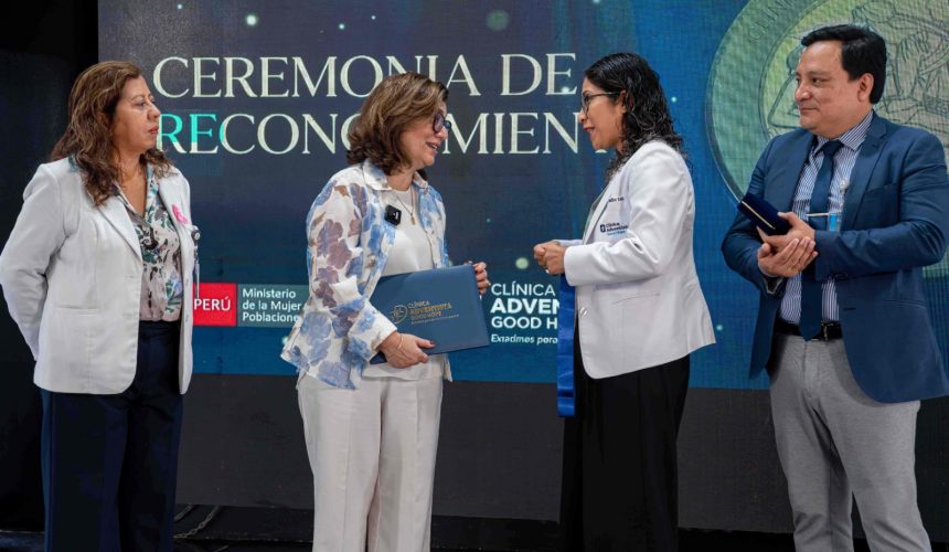 Ministerio de la Mujer reconoce a la Clínica Adventista Good Hope por salvar la vida de una recién nacida en situación de abandono